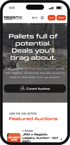 Registix Marketplace auction app